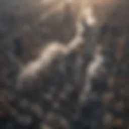 Aerial view of cityscape highlighting pollution in New York