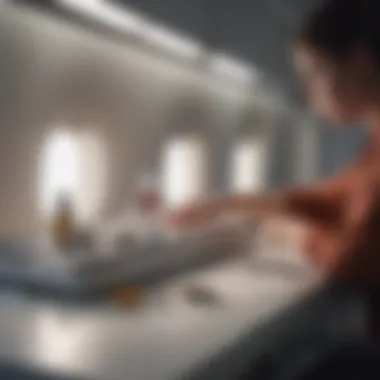 Post-Flight Health Care Routine Traveler engaging in post-flight care routine