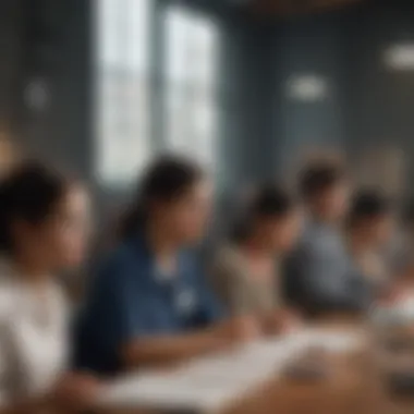 Students from various backgrounds attending an educational workshop