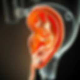 Illustration depicting the anatomy of the auditory nerve