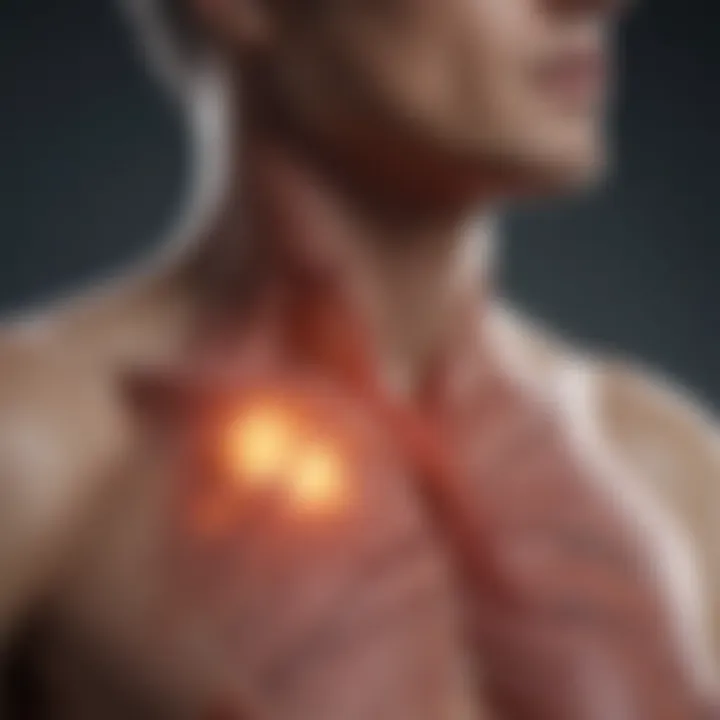 Illustration of sarcoidosis affecting lungs