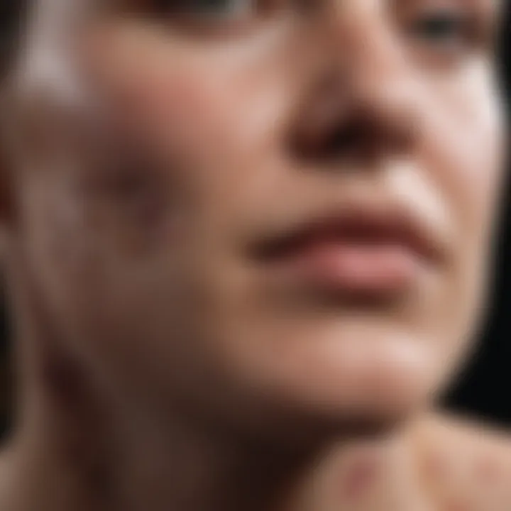 Diagram showing skin manifestations of sarcoidosis