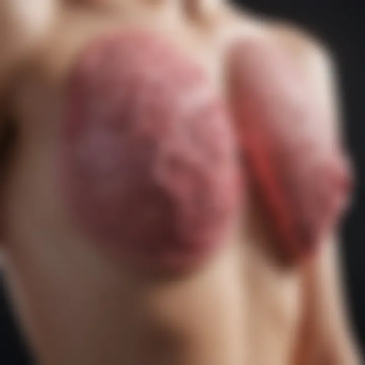 Infographic showing the spread of breast cancer to the liver