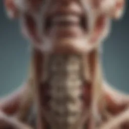 Illustration depicting the anatomy of the cervical spine