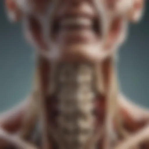 Illustration depicting the anatomy of the cervical spine