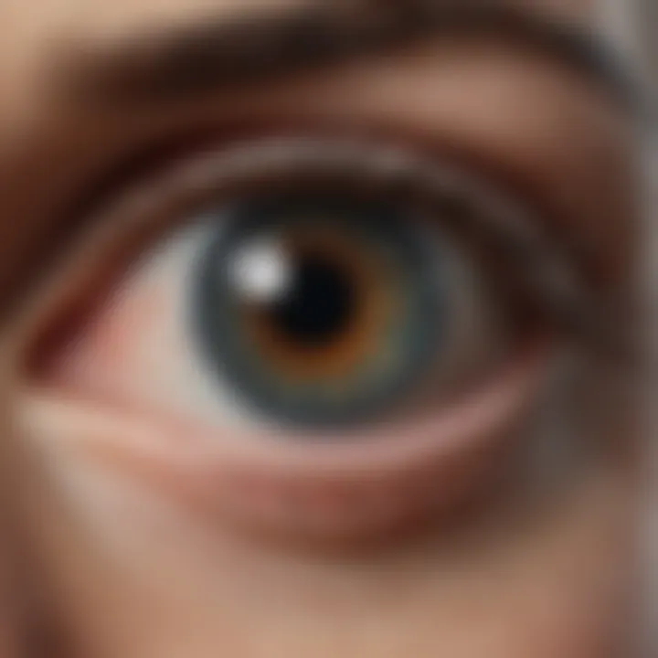 A detailed view of the ocular manifestations of trachoma, showcasing the condition's severity.