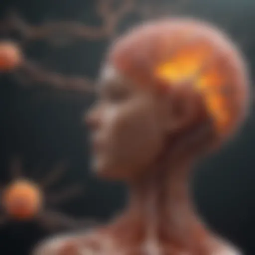Illustration depicting the biological pathways involved in neuroblastoma development