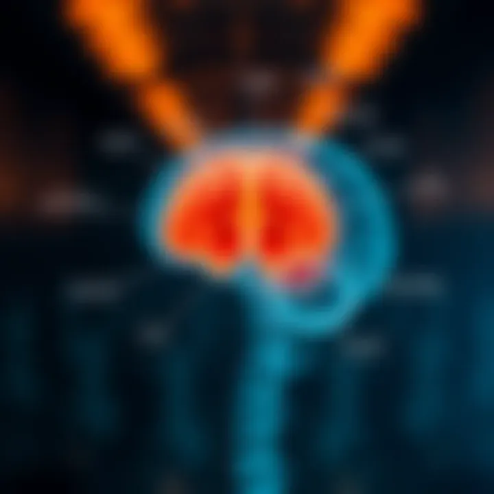 Amygdala Connections and PTSD Diagram showing the connection between the amygdala and PTSD
