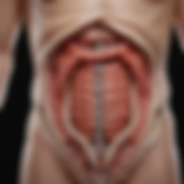 Visual representation of diagnostic challenges in identifying stomach pain related to AS