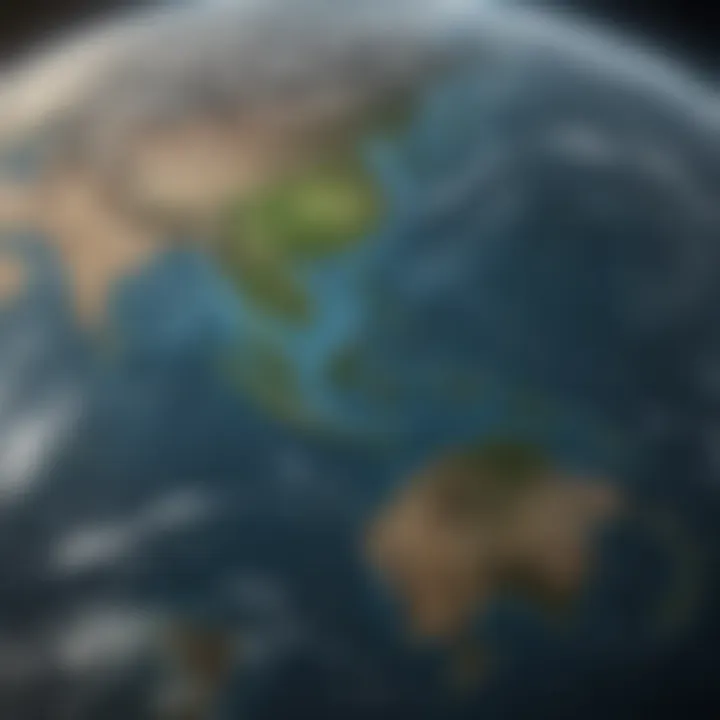 Map showing global weather patterns