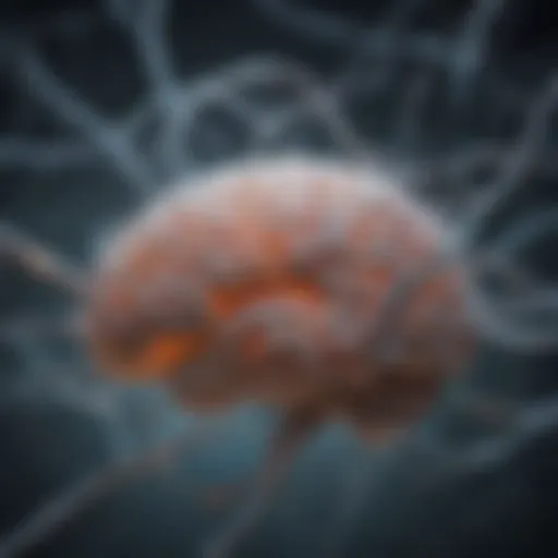 Brain illustration depicting neural connections