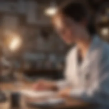 A student studying medical illustration techniques