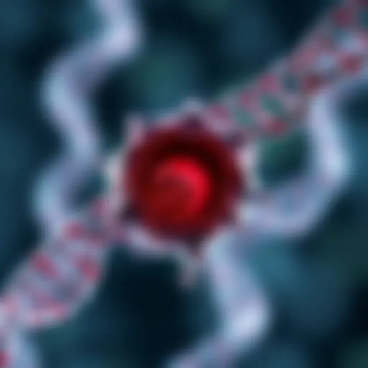 Illustration of genetic factors linked to DLBCL