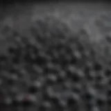 Close-up view of activated carbon granules showcasing its porous structure