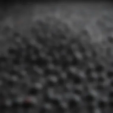 The Porous Structure of Activated Carbon Close-up view of activated carbon granules showcasing its porous structure