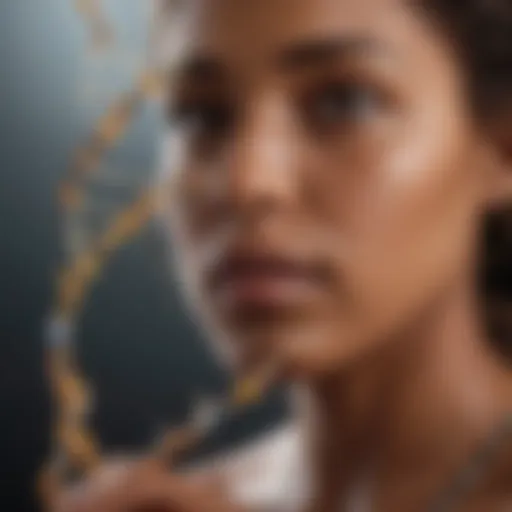 DNA strand representing ancestry and heritage