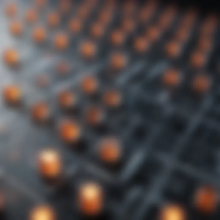 Close-up of cell counting technology components