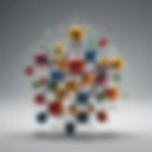 Molecular structure representing nutrient compounds