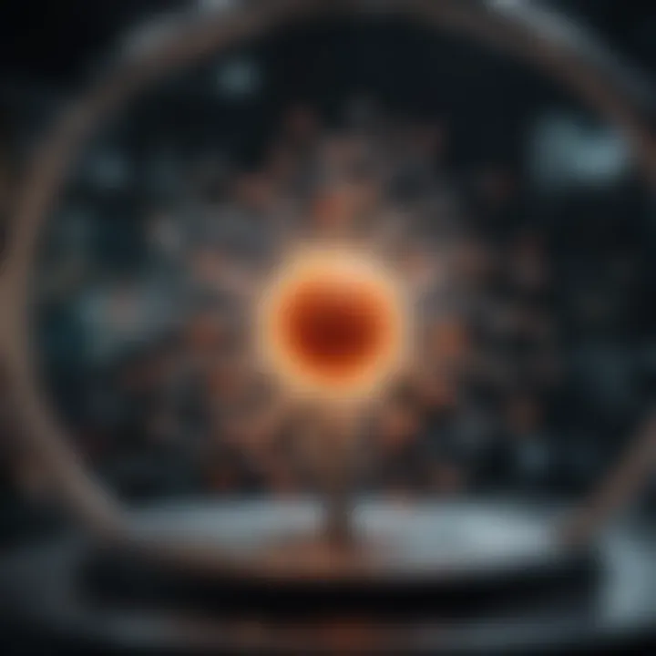 An intricate model showcasing atomic interactions in physics