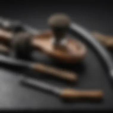 Close-up of grooming tools used for beard care