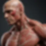 Detailed rendering of muscular systems in 3D