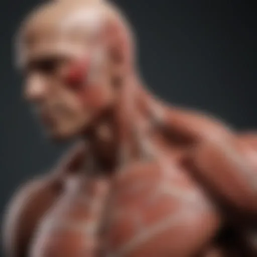 Detailed rendering of muscular systems in 3D
