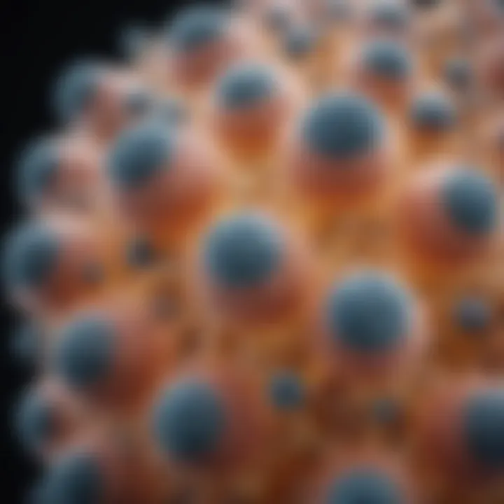 Microscopic view of Micrococcus luteus cells