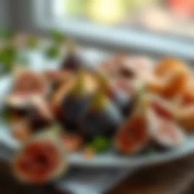 Figs in Mediterranean Cuisine A beautifully arranged plate featuring figs and various Mediterranean dishes