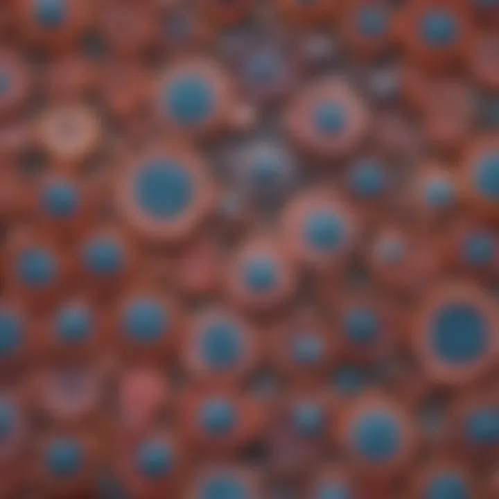 Microscopic view of pathology specimens showcasing cellular structures