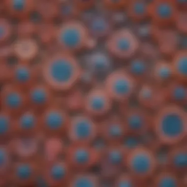 Microscopic Pathology Specimens Microscopic view of pathology specimens showcasing cellular structures