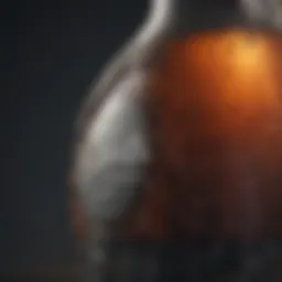 Close-up of a PET bottle showcasing its clarity and texture