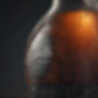 Clarity and Texture of PET Bottles Close-up of a PET bottle showcasing its clarity and texture