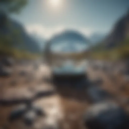 A serene landscape illustrating tranquility amidst chaos