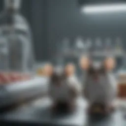 Genetically modified mice in a laboratory setting