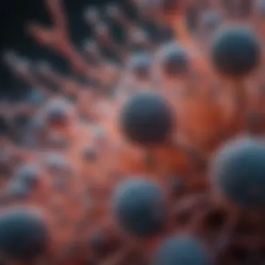 Intricacies of Cellular Life A detailed microscopic view of cellular structures