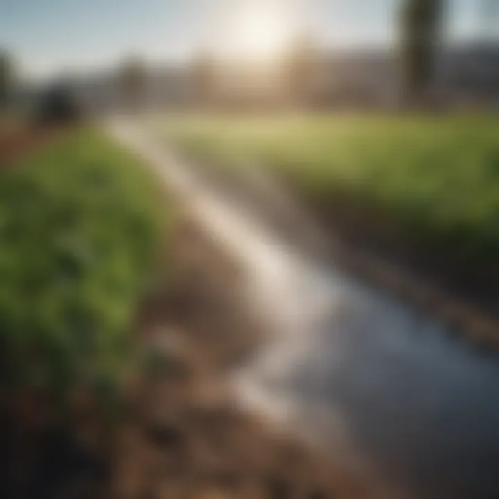 Advanced irrigation system in a sustainable agricultural field