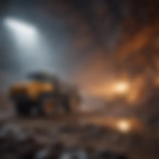 Lithium extraction site showcasing mining operations