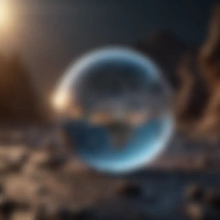 A futuristic depiction of technology influencing earth sciences.