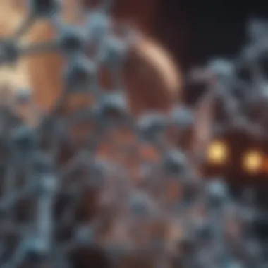 A digital representation of molecular structures to indicate advancements in research.