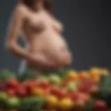 A diverse array of fresh fruits and vegetables representing a balanced diet for pregnancy.