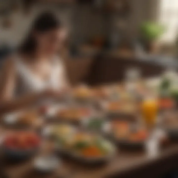 An inviting table set with various nutritious meals, illustrating the importance of thoughtful meal planning during pregnancy.