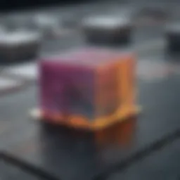 Cross-section of a silicon wafer showing layers