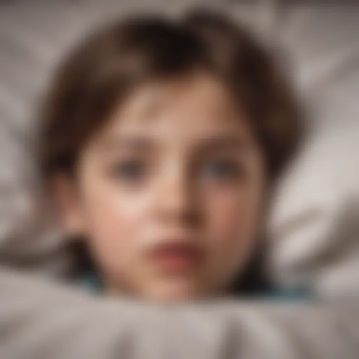 Illustration depicting a child experiencing bedwetting during sleep.