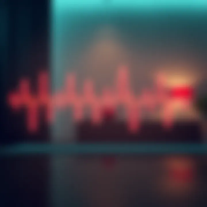 Sound waves visualized in a therapeutic setting