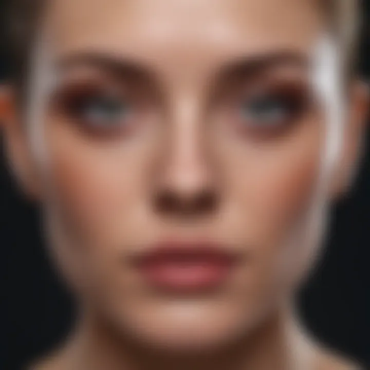 A close-up of innovative makeup techniques enhancing facial features