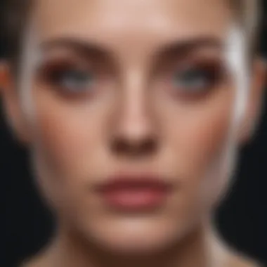 Innovative Makeup Techniques A close-up of innovative makeup techniques enhancing facial features