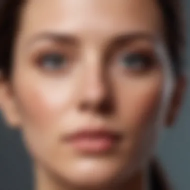 Before and after results of a non-invasive facial treatment