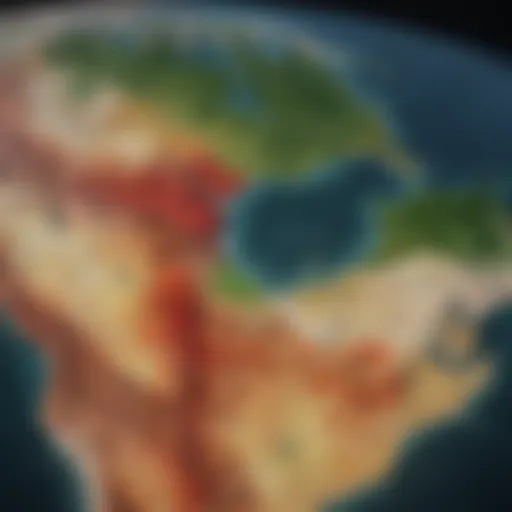Global map highlighting regions with high HIV prevalence