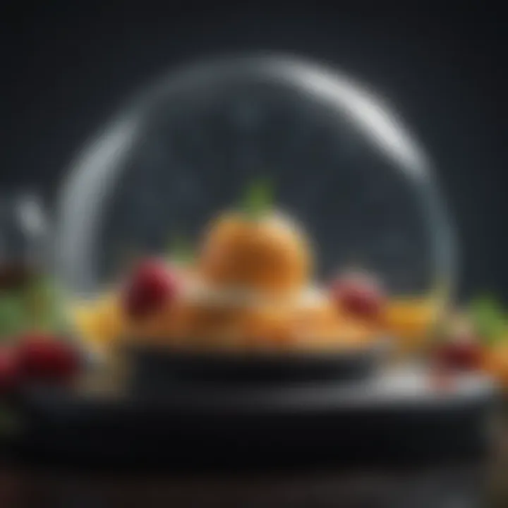 A conceptual image representing the balance between science and food security