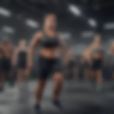 Dynamic Interval Training Dynamic interval training session showcasing diverse exercises